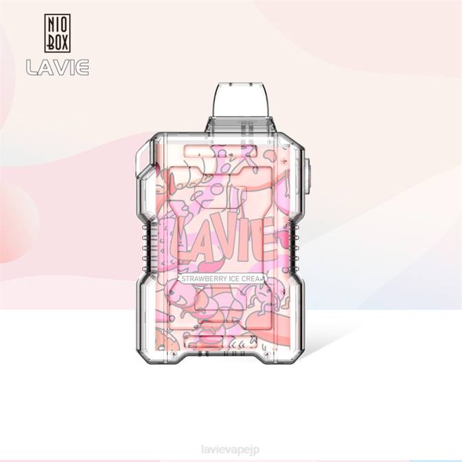 ストロベリーアイスクリーム LAVIE NIO BOX 9000パフ 260P196 | Lavie Vape Tokyo